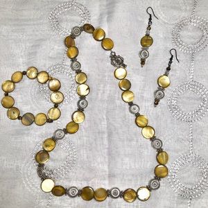 Carmel necklace, bracelet, and earrings
